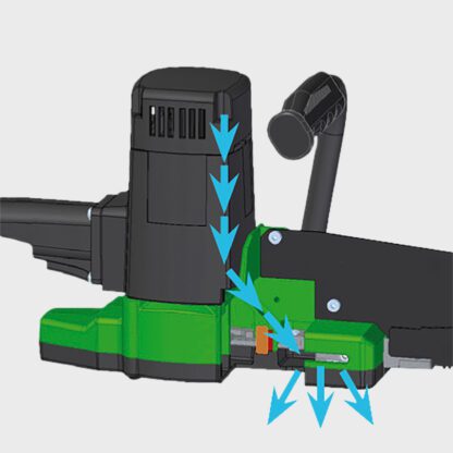 Eibenstock Alligatorsav - EDB 480.1 - Gennemblæsningsfunktion for beskyttelse af gear og motor