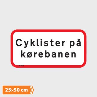 Undertavle - Cyklister På Kørebanen - Type UA