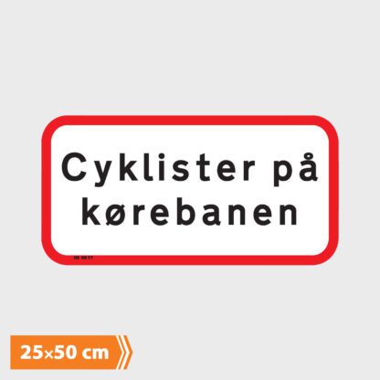 Undertavle - Cyklister På Kørebanen - Type UA