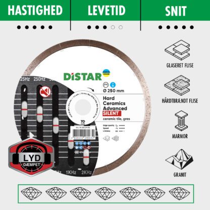 Distar Diamantklinge - Hårde materialer SILENT