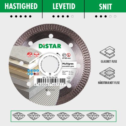 Distar Diamantskæreskive - Speed Ø125mm