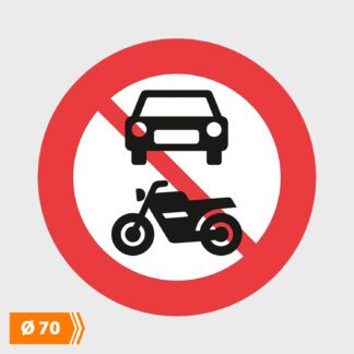 Forbudstavle - Motorkøretøj Forbudt - Type C22.1