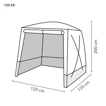 Arbejdstelt - Fladt Tag - 180 KE Dimensioner