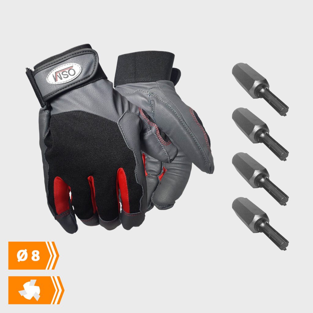 OSM Fugefræsersæt - Handsker + Units - Ø 8 mm