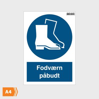Påbudsskilt - Fodværn - A4