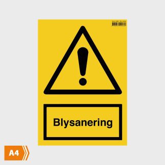 Sikkerhedsskilt - Blysanering - A4