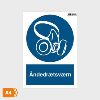 Påbudsskilt - Åndedrætsværn - A4