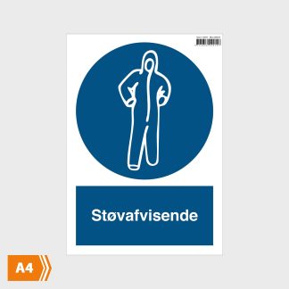 Påbudsskilt - Støvafvisende - A4