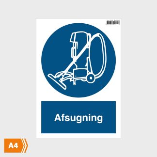 Påbudsskilt - Afsugning - A4