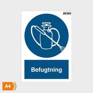 Påbudsskilt - Befugtning - A4
