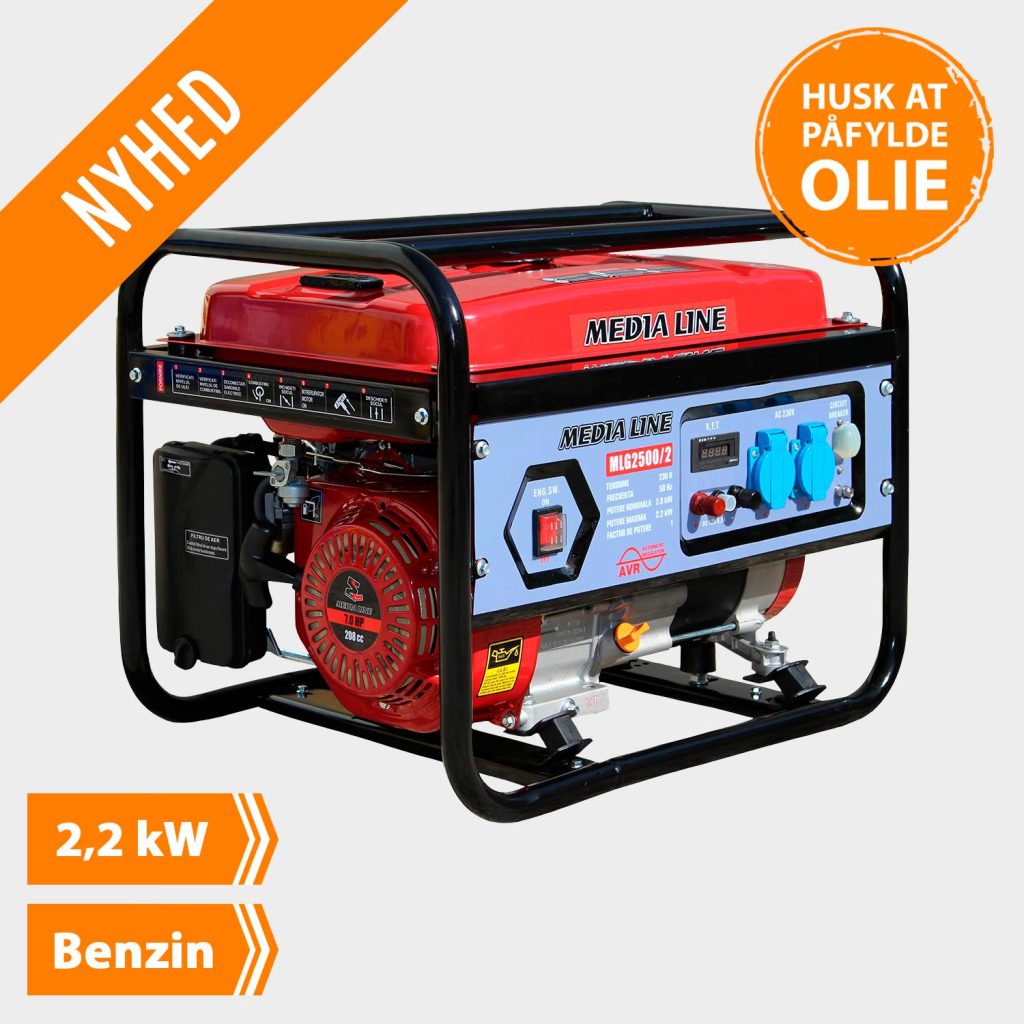 AGT Generator - Media-Line G2500-2 - 2,2 kW - Nyhed