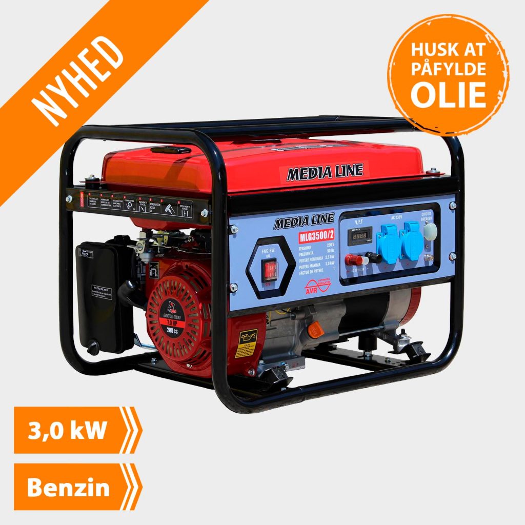 AGT Generator - Media-Line G3500/2 - 3 kW - Nyhed