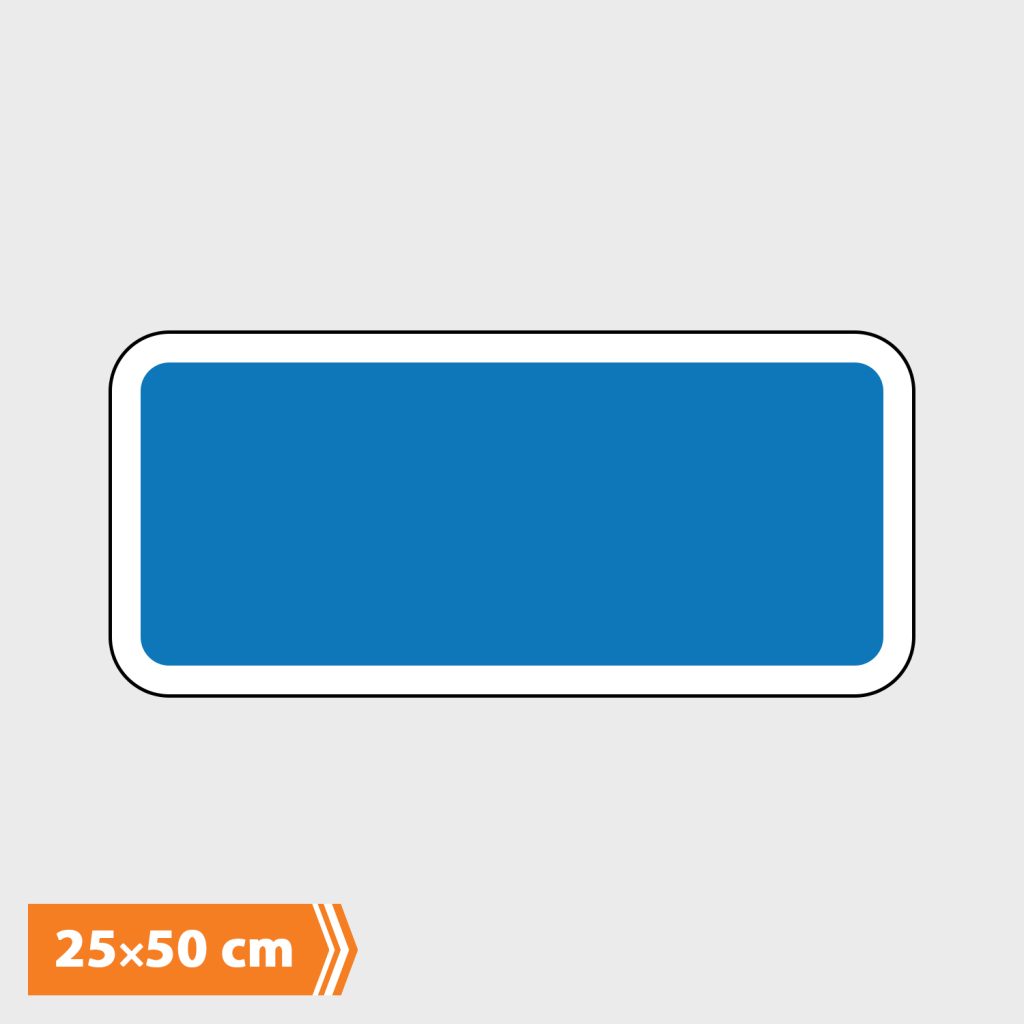 Undertavle - Blå - Uden Tekst - Type UA
