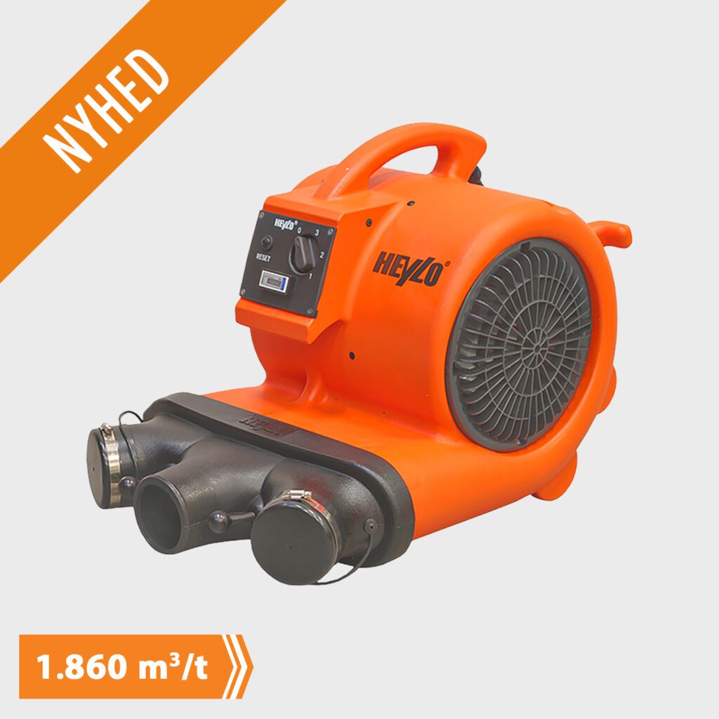 Heylo Ventilator - TD 2400 - Med 3-Vejs Slangeadapter - Nyhed